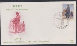 Belgique FDC 1971 1577 Journée Du Timbre Messager Des Postes à Pied Bree - 1971-1980