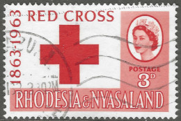 Rhodesia & Nyasaland. 1963 Red Cross Centenary. 3d Used. SG 47. M5061 - Rodesia & Nyasaland (1954-1963)