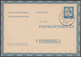 ⁕ Germany 1963 Deutsche BundesPost ⁕ FUNKLOTTERIE E.V.  2 Hamburg 1 ⁕ NORDEN Postmark ⁕ Stationery Postcard - Cartoline - Usati