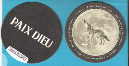 Sous Bock Paix Dieu "Pleine Lune Du Loup" Brie Caulier Bonsecours Recto Verso - Beer Mats