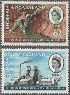 Rhodesia And Nyasaland. 1961 Seventh Commonwealth Mining & Metallurgical Congress. MH Complete Set. SG 38-39. M5062 - Rodesia & Nyasaland (1954-1963)