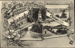 CPA Melun Seine Et Marne, Allee, Denkmal, Gebäude, Ufer - Other & Unclassified