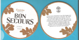 Sous Bock Bière Emérite Brune  Brie Caulier Bonsecours Recto Verso - Beer Mats