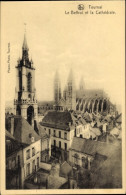 CPA Tournai Wallonien Hennegau, Glockenturm, Kathedrale - Other & Unclassified