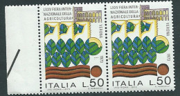 Italia 1973; Fiera Internazionale Dell'agricoltura A Verona. Coppia Con Bordo A Sinistra. - 1971-80: Ungebraucht