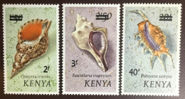 Kenya 1975 Shells Surcharge Set MNH - Conchas