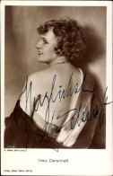 CPA Schauspielerin Maly Delschaft, Portrait, Autogramm - Acteurs