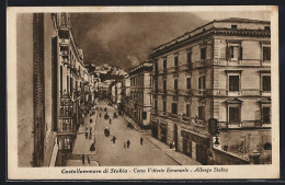 Cartolina Castellammare Di Stabia, Corso Vittorio Emanuele, Albergo Stabia  - Castellammare Di Stabia