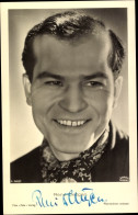 CPA Schauspieler René Deltgen, Portrait, Bavaria Film A 3482 2, Autogramm - Acteurs