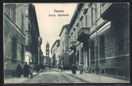 Cartolina Faenza, Corso Garibaldi  - Faenza