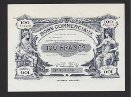 Bon Commercial De 100 Francs De La Villes De Tours - Notgeld