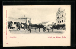 AK Vöslau /N.-Oe., Hauptplatz Mit Passanten  - Sonstige & Ohne Zuordnung