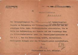 DOCUMENT LIBERATION PRISONNIER GUERRE FRANCAIS STALAG IVG OSCHATZ 1941 KG CAMP - 1939-45