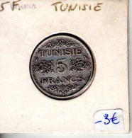 Tunisie. 5 Francs Protectorat Français - Túnez