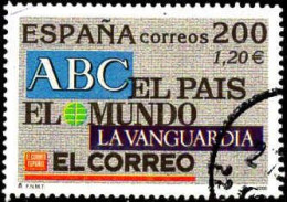 Espagne Poste Obl Yv:3333 Mi:3599 Titres De Journaux Ed:3766 (Beau Cachet Rond) - Usados