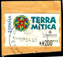 Espagne Lisa Obl Yv: 43 Mi:48 Terra Mitica (TB Cachet Rond) Sur Fragment - Usados