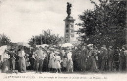 C P A  -  76  -  Prés De ROUEN - MAISON BRULEE -   Fete Patriotique Au Monument - Le Discourt - Sonstige & Ohne Zuordnung