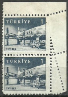 Turkey; 1959 Pictorial Postage Stamp 1 K. ERROR "Perf. On Folded Paper" - Ongebruikt