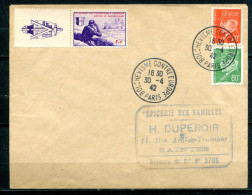 FRANCE  - 30.4.42 - PARIS - BOLCHEVISME CONTRE EUROPE (avec LVF N° 6 + Vignette) (voir Description) - Guerra Del 1939-45
