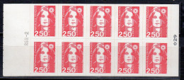 MARIANNE DE BRIAT  - Carnet De 10 Timbres  - RGR2 - Cruz Roja