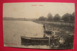 54 Parroy  Cpa L'étang Animée Avec Barques éditeur Visé Nancy A249 Dos Scanné - Andere & Zonder Classificatie