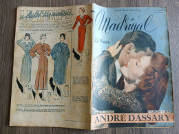 RARISSIME Revue Magazine MODE DE PARIS MADRIGAL N° 4 Robe Futures Mamans Baptême MANTEAU Du 26/01/1949 Roman - Ohne Zuordnung