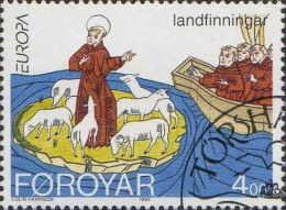 Feroe Poste Obl Yv:254/255 Europa Cept L'Europe & Les Découvertes (TB Cachet Rond) - Isole Faroer