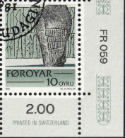 Feroe Poste Obl Yv: 59/63 Ecrits Historiques Des Îles Féroé Coin D.feuille (TB Cachet Rond) - Faroe Islands