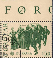 Feroe Poste Obl Yv: 57/58 Europa Cept Le Folklore Bord De Feuille (TB Cachet Rond) - Faroe Islands