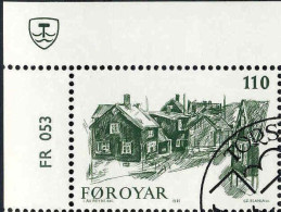 Feroe Poste Obl Yv: 53/56 Le Vieux Torshaven Ingalvur Av Reyni Coin D.feuille (TB Cachet Rond) - Faroe Islands