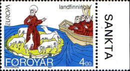 Feroe Poste N** Yv:254/255 Europa Cept L'Europe & Les Découvertes Bord De Feuille - Faroe Islands