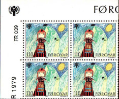 Feroe Poste N** Yv: 39/41 Année Internationale De L'Enfant Coin D.feuille X4 - Isole Faroer