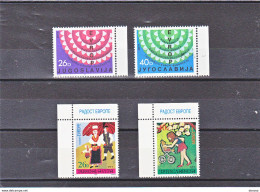 YOUGOSLAVIE 1984 DESSINS ENFANTS EUROPE  Yvert 1944-1945 + 1951-1952 NEUF** MNH Cote 5,50 Euros - Ongebruikt