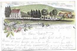CPA 68  GRUSS VOM FORSTHAUS  THIERENBACH ** PRECURSEUR **1898 ** RARE - Other & Unclassified