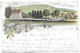 CPA 68  GRUSS VOM FORSTHAUS  THIERENBACH ** PRECURSEUR **1898 ** RARE - Andere & Zonder Classificatie