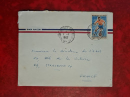 LETTRE NIGER NIAMEY 1967 COUPE MONDE FOOTBALL - Níger (1960-...)