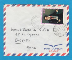 LETTRE AVEC TIMBRE " L'ACTEUR WOLF DIT BERNARD, PAINT PAR J. L. DAVID ". - Chad (1960-...)