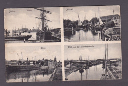 Lituanie Klaipeda Memel Hafen Börse Blick Von Der Eisenbahnbrücke ( Multivues Port Batellerie   3902) - Litouwen