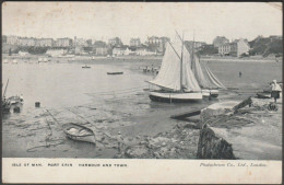 Harbour And Town, Port Erin, Isle Of Man, C.1905-10 - Photochrom Postcard - Ile De Man