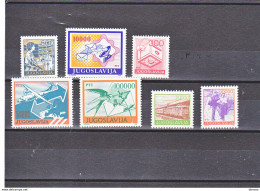 YOUGOSLAVIE 1989 Série Courante LA POSTE Yvert 2208 + 2210 +2223A +  2254 + 2263-2264 NEUF** MNH - Unused Stamps