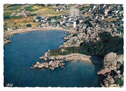 PLOUMANACH Anse Et Plage De St Guirec Et La Plage De La Bastille (carte Photo Animée) - Ploumanac'h