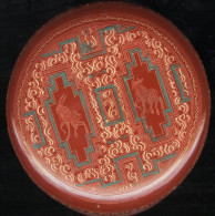 Antique Burma  Royalty 8-piece Hand-painted, Hand Etched Coaster Set Intricate Work Ca 1900 - Asian Art