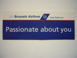 Avion / Airplane / SN BRUSSELS AIRLINES / Passionate About You / Sticker - Size: 8X20cm - 1946-....: Moderne