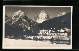 AK Hinterstoder /O. Oe., Zwei Anwesen Vor Berggipfeln Im Winter  - Sonstige & Ohne Zuordnung