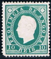 Angola, 1886, # 16 Dent. 13 1/2, Canto Curto, MH - Angola