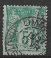 Lot N°21 N°75, Oblitéré Cachet à Date HAUTE-VIENNE , LIMOGE - 1876-1898 Sage (Type II)