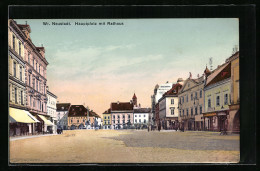 AK Wr. Neustadt, Hauptplatz Mit Rathaus  - Andere & Zonder Classificatie