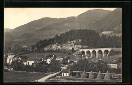 AK Steinhaus Am Semmering, Ortspartie Mit Viadukt  - Autres & Non Classés