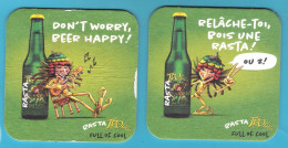 Lot 2 Sous Bocks Rasta Trolls Brie Dubuisson Pipaix - Beer Mats