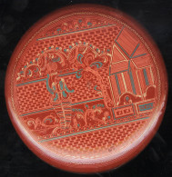 Antique Burma  Royalty 8-piece Hand-painted, Hand Etched Coaster Set Intricate Work Ca 1900 - Arte Asiático